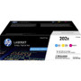 HP 202X (CF500XM) Toner Cartridge - Cyan, Magenta, Yellow - Laser - High Yield - 2500 Pages Cyan, 2500 Pages Magenta, 2500 Pages - 3 / (Fleet Network)