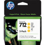 HP 712 Original Ink Cartridge - Yellow - Inkjet - 3 / Pack (Fleet Network)
