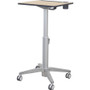Ergotron Mobile Desk - Maple Top - 15 lb (6.80 kg) Capacity - 27" (685.80 mm) Table Top Width x 20.5" (520.70 mm) Table Top Depth - (24-811-F13)