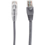 Black Box Slim-Net Cat.6a UTP Patch Network Cable - 15 ft Category 6a Network Cable for Patch Panel, Wallplate, Network Device - First (C6APC28-GY-15)