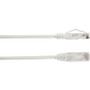 Black Box Slim-Net Cat.6a UTP Patch Network Cable - 10 ft (3.05 m) Category 6a Network Cable for Patch Panel, Wallplate, Network - 1 x (C6APC28-WH-10)
