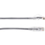 Black Box Slim-Net Cat 6 UTP Patch Cable 15 Ft For Panel Wallplate And Network Devices Category Device First C6PC28-GY-15