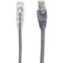 Black Box Slim-Net Cat 6 UTP Patch Cable 15 Ft For Panel Wallplate And Network Devices Category Device First C6PC28-GY-15