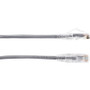 Black Box Slim-Net Cat.6 UTP Patch Network Cable - 20 ft Category 6 Network Cable for Patch Panel, Wallplate, Network Device - First 1 (C6PC28-GY-20)