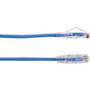 Black Box C6PC28-BL-02 Slim-Net Cat. 6 UTP Patch Cable - 2 ft Blue RJ-45 Snagless Boot CM Jacket
