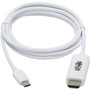 Tripp Lite U444-006-HWE USB-C to HDMI Adapter Cable, M/M, White, 6 ft. - 6 ft HDMI/USB-C A/V Cable for Audio/Video Device, Monitor, - (U444-006-HWE)