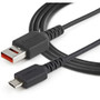 StarTech. com USBSCHAU1M 3ft (1m) Secure Charging Cable - USB-A to Micro USB Data Blocker Charge-Only for Phone/Tablet