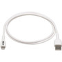 Tripp Lite Safe-IT M100AB-01M-WH Lightning/USB Data Transfer Cable - 3.3 ft Lightning/USB Data Transfer Cable for iPhone, iPad, iPod, (M100AB-01M-WH)