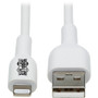 Tripp Lite Safe-IT M100AB-01M-WH Lightning/USB Data Transfer Cable - 3.3 ft Lightning/USB Data Transfer Cable for iPhone, iPad, iPod, (Fleet Network)