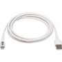 Tripp Lite Safe-IT M100AB-02M-WH Lightning/USB Data Transfer Cable - 6.6 ft Lightning/USB Data Transfer Cable for iPhone, iPad, iPod, (M100AB-02M-WH)