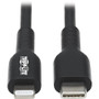 Tripp Lite USB-C to Lightning Sync/Charge Cable (M/M), MFi Certified, Black, 1 m (3.3 ft.) - 3.3 ft Lightning/USB-C Data Transfer for (Fleet Network)
