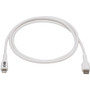 Tripp Lite USB-C to Lightning Sync/Charge Cable (M/M), MFi Certified, White, 1 m (3.3 ft.) - 3.3 ft Lightning/USB-C Data Transfer for (M102-01M-WH)