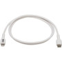 Tripp Lite Safe-IT M102AB-01M-WH Lightning/USB-C Data Transfer Cable - 3.3 ft Lightning/USB-C Data Transfer Cable for iPhone, iPad, - (M102AB-01M-WH)