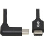 Tripp Lite U040-01M-C-RA USB-C to USB-C Cable, M/M, Black, 1 m (3.3 ft.) - 3.3 ft Thunderbolt 3 Data Transfer Cable for Smartphone, - (Fleet Network)