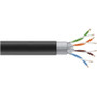 Black Box CAT6A Bulk Cable Stranded UTP 650 MHz CM PVC PoE 1000 ft - 1000 ft (304.80 m) Category 6a Network Cable for Network Device - (C6ABC50-STR-BK-1000)