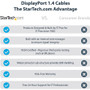 StarTech. com DP14VMM2M VESA Certified DisplayPort 1. 4 Cable - 6. 6ft (2m) 8K 60Hz HDR10 4K 120Hz 32. 4Gbps Male to Male