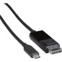 Black Box USB-C Adapter Cable - USB-C to DisplayPort Adapter, 4K60, DP 1.2 Alt Mode - 3 ft (0.91 m) DisplayPort/USB-C A/V Cable for - (VA-USBC31-DP12-003)