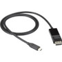 Black Box USB-C Adapter Cable - USB-C to DisplayPort Adapter, 4K60, DP 1.2 Alt Mode - 3 ft DisplayPort/USB-C A/V Cable for Audio/Video (Fleet Network)