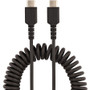 StarTech USB-C Coiled Heavy Duty Fast Charge And Sync High Quality 2.0 Type Cable Black StarTech.com Charging Type-C R2CCC-50C-USB-CABLE