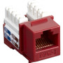 Black Box CAT6 Keystone Jack - Unshielded, RJ45, Red - 1 x RJ-45 Network Female - Red (Fleet Network)