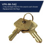 APG Vasario Series Cash Drawer Replacement Key| for 542 Code Locks | Set of 2 | - 2 / Set (VPK-8K-542)