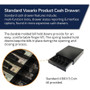 apg Vasario 1416 Cash Drawer - 4 Bill - 5 Coin - 4 Lock Position - Stainless Steel, Plastic - Textured Black - 4" (101.60 mm) Height x (VP320-BL1416)