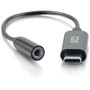 C2G USB C to AUX 3.5mm Audio Adapter Converter - USB Type-C - 0.4" (10 mm) Mini-phone/USB Audio Cable for Headphone, Speaker, Tablet, (54426)