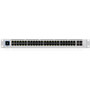 Ubiquiti USW-PRO-48-POE Layer 3 Switch - 48 Ports - 600W PoE Budget - 4x SFP+ Uplinks - 1U Rack-Mountable