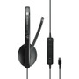 EPOS 1000221 ADAPT 160T ANC USB-C Wired Stereo Headset - On-Ear Binaural with Active Noise Cancelling & Microsoft Teams Certified