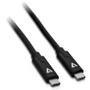 V7 USB-C to USB-C Cable 1m Black - 3.3 ft USB-C Data Transfer Cable for PC, MAC, Mobile Device - First End: USB Type C - Male - Second (Fleet Network)