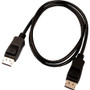 V7 Black Video Cable Pro DisplayPort Male to DisplayPort Male 1m 3.3ft - 3.3 ft DisplayPort A/V Cable for Audio/Video Device, PC, - - (V7DPPRO-1M-BLK)