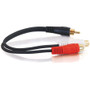C2G Value Series Audio Y Cable - RCA Male - RCA Female - 15.24cm - Black (03177)
