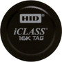 HID 206x iCLASS Tag with Adhesive Back - 1.29" (32.64 mm) Diameter - Black - Lexan (Fleet Network)