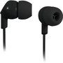 fuse Jam 'N Budz Black Earbuds - Stereo - Black - Mini-phone (3.5mm) - Wired - 50 Hz 20 kHz - Earbud - Binaural - In-ear - 3.9 ft (Fleet Network)