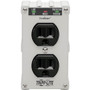 Tripp Lite by Eaton IBLOK2-0 Isobar ISOBLOK2-0 Surge Protector - 2-Outlet - 1.80 kVA - 1410 Joules - 120V AC - Metal Housing