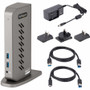 StarTech.com DK30A2DHU Hybrid Universal USB 3.0 Docking Station - Dual 4K 60Hz HDMI/DisplayPort - 6xUSB-A - Gigabit Ethernet - Black/Silver