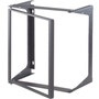 Ortronics Swing-EZ Wall Rack - Black - 25.00 in D - 19" (482.60 mm) Rack Width - Wall Mountable Open Frame - Black - 34.02 kg Maximum (Fleet Network)