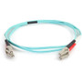 C2G 3m LC-LC 50/125 OM4 Duplex Multimode PVC Fiber Optic Cable - Aqua - 9.8 ft Fiber Optic Network Cable for Network Device - First 2 (00999)