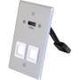 C2G 1-Gang HDMI Pass Through Wall Plate with Two Keystone Jacks - Aluminum - 3 x Total Number of Socket(s) - 1-gang - Aluminum - - 1 x (Fleet Network)