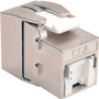 Tripp Lite Toolless Shielded Cat6a Keystone Jack - Gray - 1 x RJ-45 Network Female - Gray - TAA Compliant (Fleet Network)