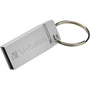 Verbatim 32GB Metal Executive USB Flash Drive - Silver - 32 GB - USB 20 - Silver - Lifetime Warranty - 1 Each - TAA Compliant 98749