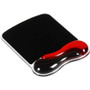 Kensington Duo Gel Mouse Pad Wrist Rest - Black, Red - Gel, Vinyl (Fleet Network)