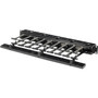 Ortronics Horizontal Cable Manager, Single Sided, 19" Mounting x 1RU - Cable Organizer - Black - 1U Rack Height - 19" Panel Width - (Fleet Network)