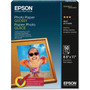 Epson Photo Paper - Letter - 8 1/2" x 11" - 52 lb Basis Weight - 0% Recycled Content - Glossy - 92 Brightness - 50 / Pack - White (S041649)