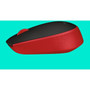 Logitech M170 Wireless Compact Mouse Red - Optical - Wireless - Radio Frequency - 240 GHz - Red - USB - 1000 dpi - Scroll Wheel - 3 910-004941