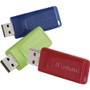 Microban 32GB Store 'n' Go USB Flash Drive Pack - 32 GB - USB 2.0 Type A - Blue, Green, Red - Lifetime Warranty - 3 / Pack (Fleet Network)
