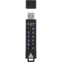 Apricorn 128GB Aegis Secure Key 3z USB 3.1 Flash Drive - 128 GB - USB 3.1 - 77 MB/s Read Speed - 72 MB/s Write Speed - 256-bit AES - 3 (ASK3Z-128GB)