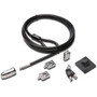 Kensington Desktop  Peripherals Locking Kit 20 - Keyed Lock - Black - Carbon Steel - 8 ft - For Desktop Computer K64424WW