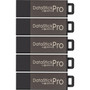 Centon DataStick Pro USB 20 Flash Drives - 4 GB - USB 20 - Gray - 5 Year Warranty - 5 Pack S1-U2P5-4-5B