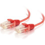 C2G 7ft Cat6 Slim Snagless Unshielded (UTP) Ethernet Cable - Red - 7 ft Category 6 Network Cable for Network Device - First End: 1 x - (Fleet Network)